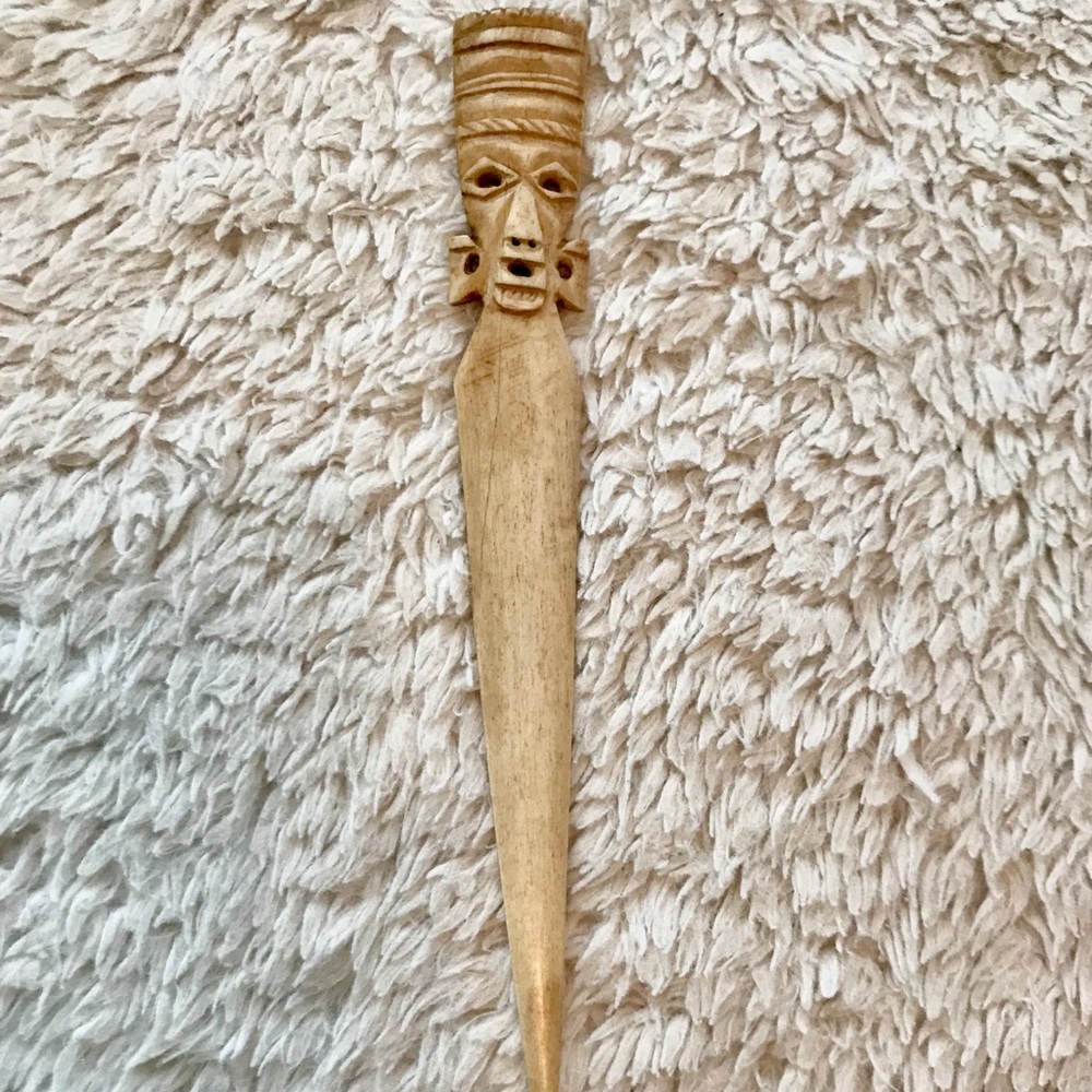 Carved Ivory African Letter Opener